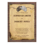 Rustic Country Cowboy Hats Barbed Wire Wedding Personalized Invites
