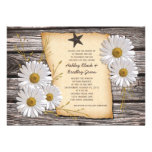 Rustic Country Daisy Wedding Invitation
