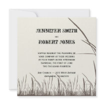 Rustic Country Grasslands Wedding Invitations