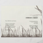 Rustic Country Grasslands Wedding Program Custom Flyer