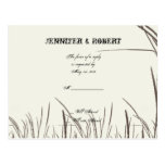 Rustic Country Grasslands Wedding RSVP Post Card