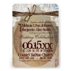 Rustic Country Horseshoe Wedding Invitations Custom Announcements