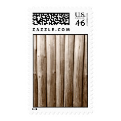 Rustic Country Log Cabin Distressed Vintage Wood Stamps