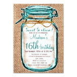 Rustic Country Mason Jar Birthday Invitation 4.5" X 6.25" Invitation Card