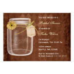 rustic country mason jar Bridal Shower Invitation invitations