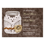 rustic country mason jar Bridal Shower Invitation invitations
