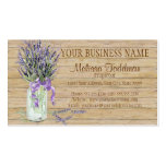Rustic Country Mason Jar French Lavender Bouquet Business Cards