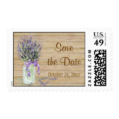 Rustic Country Mason Jar French Lavender Bouquet Postage