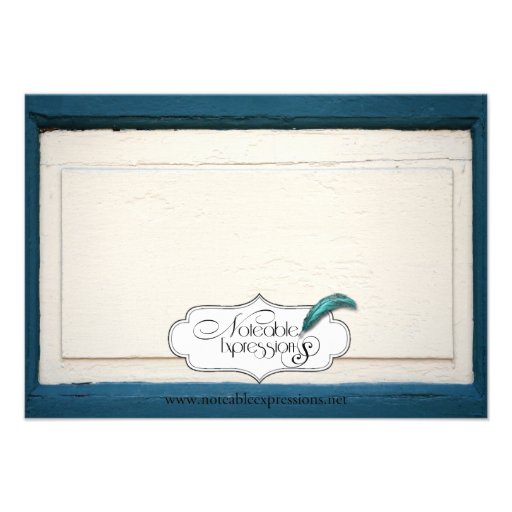Rustic Country Painted Wood Wedding Rehearsal Custom Invitation