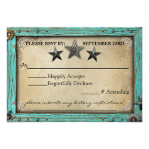 Rustic Country Parchment Paper RSVP Card