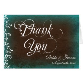 Rustic Country Personalized Wedding Thank You Card
