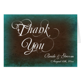 Rustic Country Personalized Wedding Thank You Card