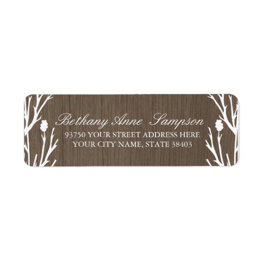 Rustic Country Return Address Labels Zazzle