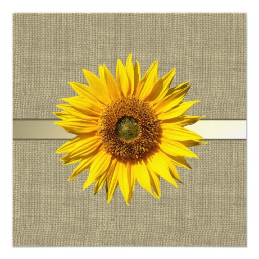 Rustic Country Sunflower Bridal Shower Personalized Invites
