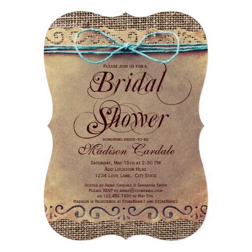 rustic_country_vintage_bridal_shower_invitations ...