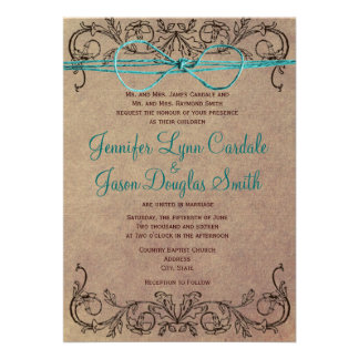 Brown+and+teal+wedding+invitations
