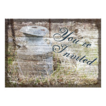 Rustic Country Vintage Milk Can Wedding Invites
