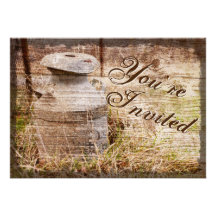 Rustic Country Vintage Milk Can Wedding Invites