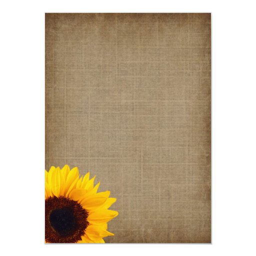 Rustic Country Vintage Sunflower Wedding Invites