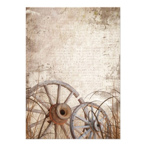 Rustic country wedding invitation