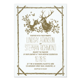 Rustic country wedding invites with deer 5