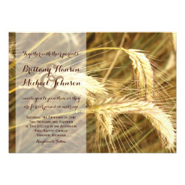 Rustic Country Wheat Field Farm Wedding Invitation