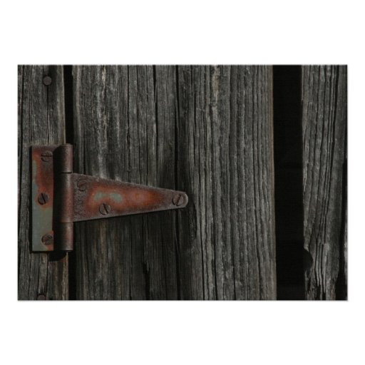 Rustic Country Wood Barn Door Wedding Invitation