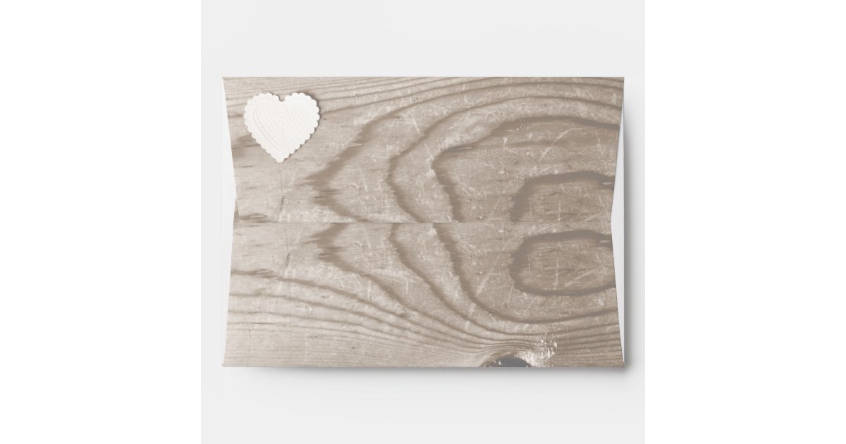 Rustic Country Wood Grain Invitation Envelopes Zazzle