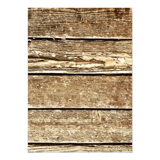 Rustic Country Wood Horseshoe Wedding Invitations