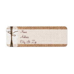 Rustic Country Wood Lace Twine Address Labels
