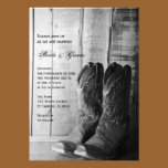 Rustic Cowboy Boots Country Wedding Invitation invitations
