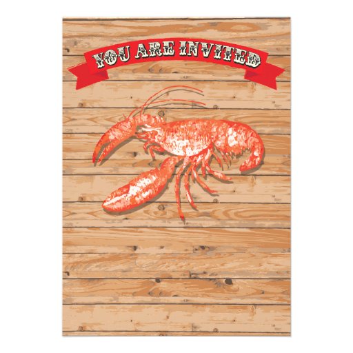 Rustic Crawfish Boil Party Poster Invitations