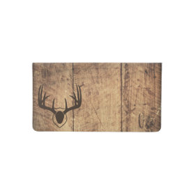 Rustic Deer Antlers Hunting Checkbook Covers Checkbook Cover