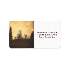Rustic Deer in Trees Country Address Labels