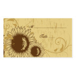 Rustic distressed sunflower wedding place card business card
