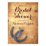Rustic Double Horseshoes Bridal Shower Invitations