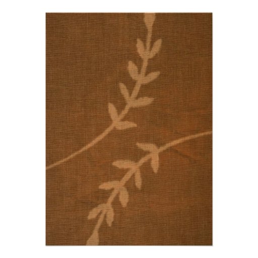 Rustic Equestrian Wedding Invitation - Brown Back