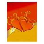 Rustic Fancy Hearts Postcard