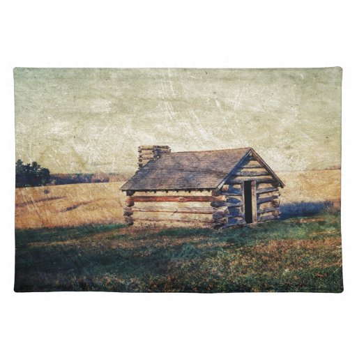 rustic farm landscape western country cabin placemat Zazzle
