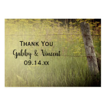 Rustic Fence Post Country Wedding Favor Tags Business Card