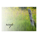 Rustic Fence Post Country Wedding Response Card Personalized Invites