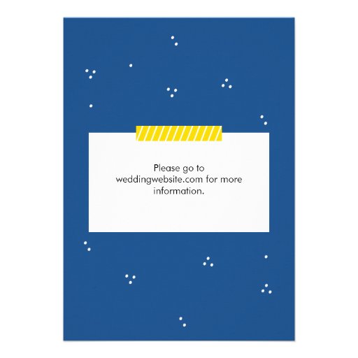 Rustic Floral Wedding Invitation Navy Yellow
