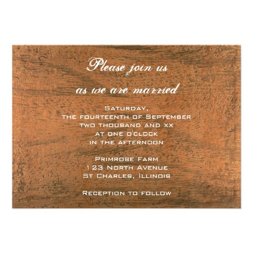 Rustic Flower Country Wedding Invitation