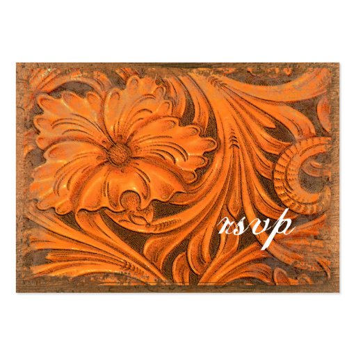 Rustic Flower Country Wedding RSVP Response Card Business Card Templates (front side)