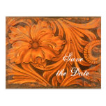 Rustic Flower Country Wedding Save the Date Post Card