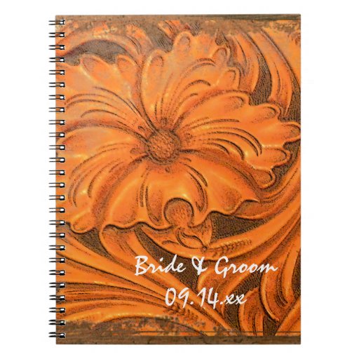 Rustic Flower Country Wedding Spiral Notebook