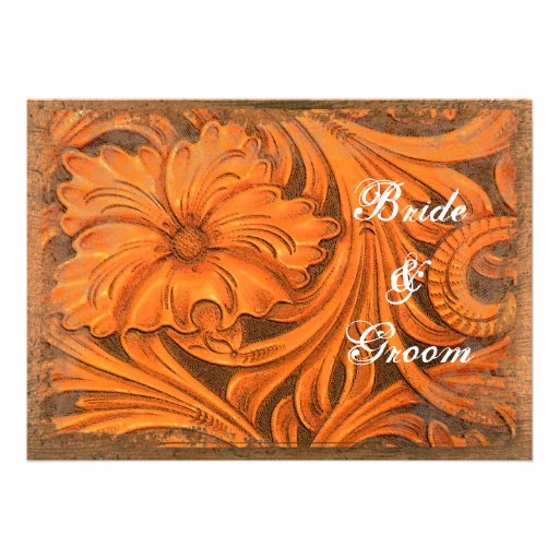 Rustic Flower Couples Country Wedding Shower Custom Invite