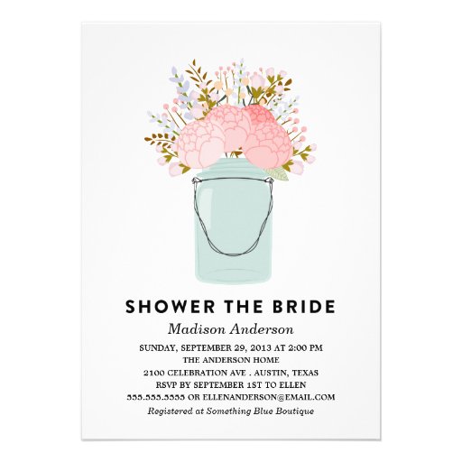 RUSTIC FLOWERS  | BRIDAL SHOWER INVITATION