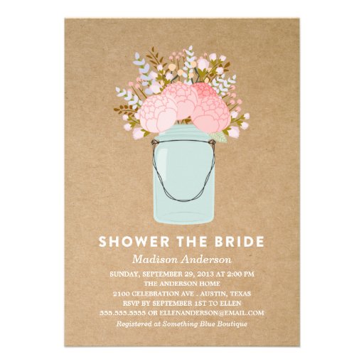 RUSTIC FLOWERS  | BRIDAL SHOWER INVITATION