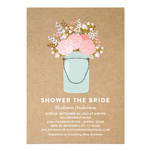 RUSTIC FLOWERS | BRIDAL SHOWER INVITATION 5" X 7" INVITATION CARD | Zazzle